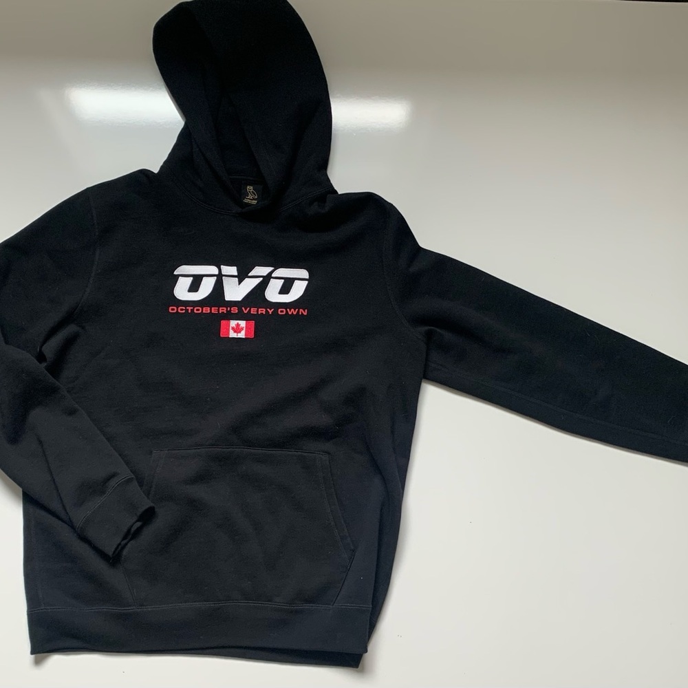 Octobers Very Own OVO Canadian Flag‎ Embroidered Hoodie Size XL